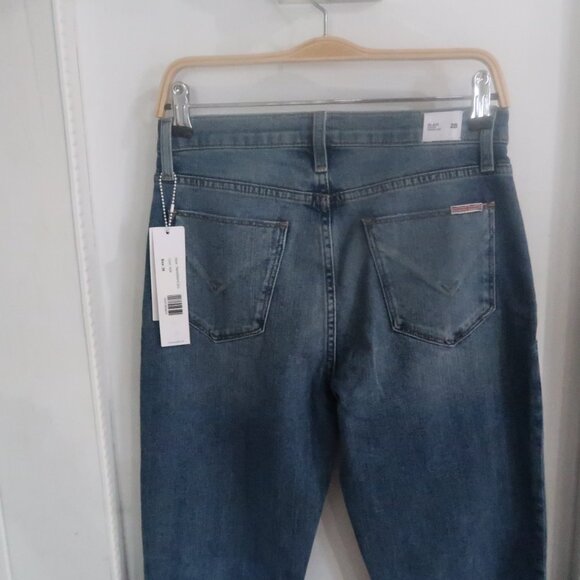 Hudson High Rise Straight Crop Woman Jeans Sz 28 Medium blue Faded Wash - Picture 6 of 12